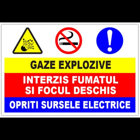 Panou pentru gaze explozive